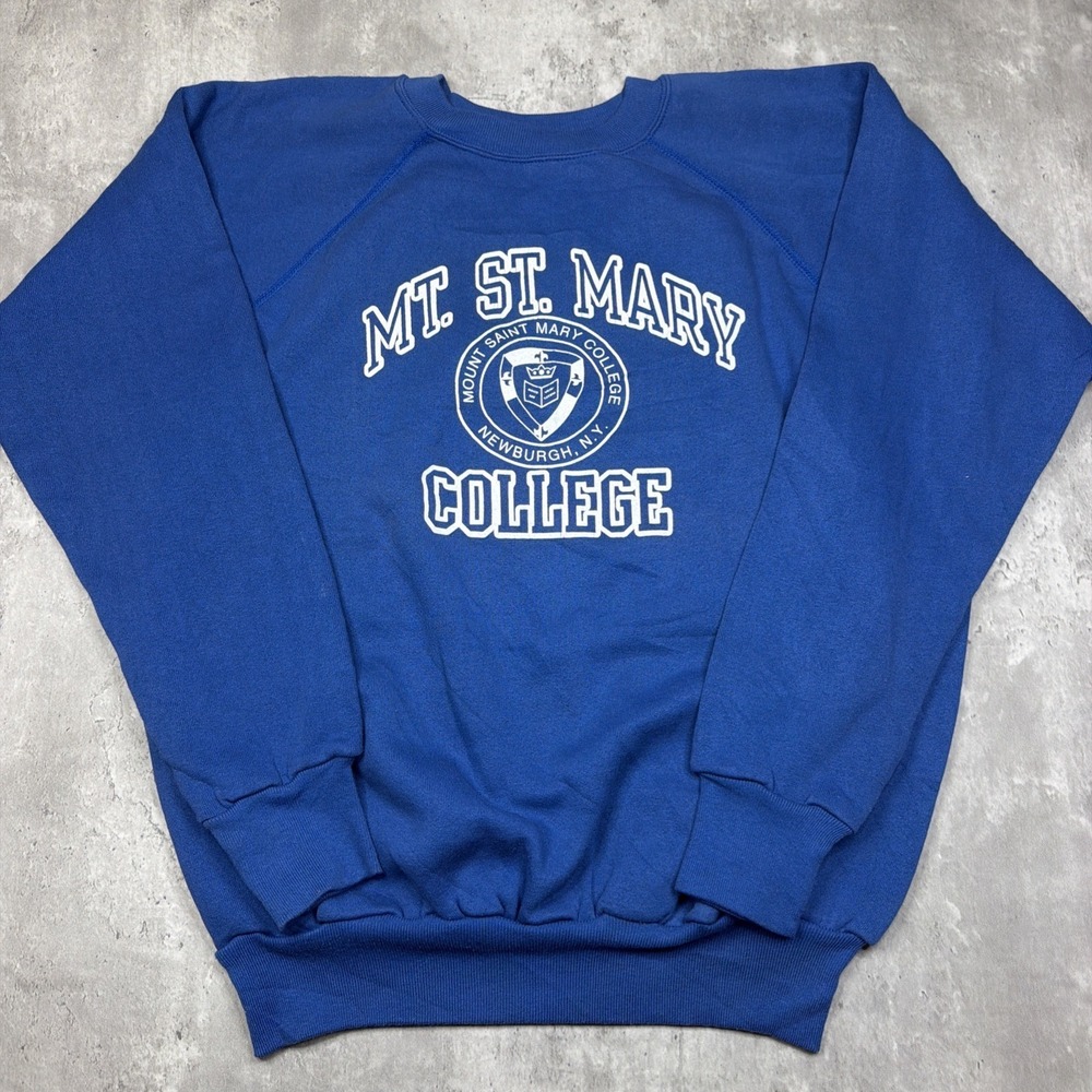 Vintage 80s 90s Mt St Mary College Crewneck Sweatshirt USA XL Collegiate Pacific